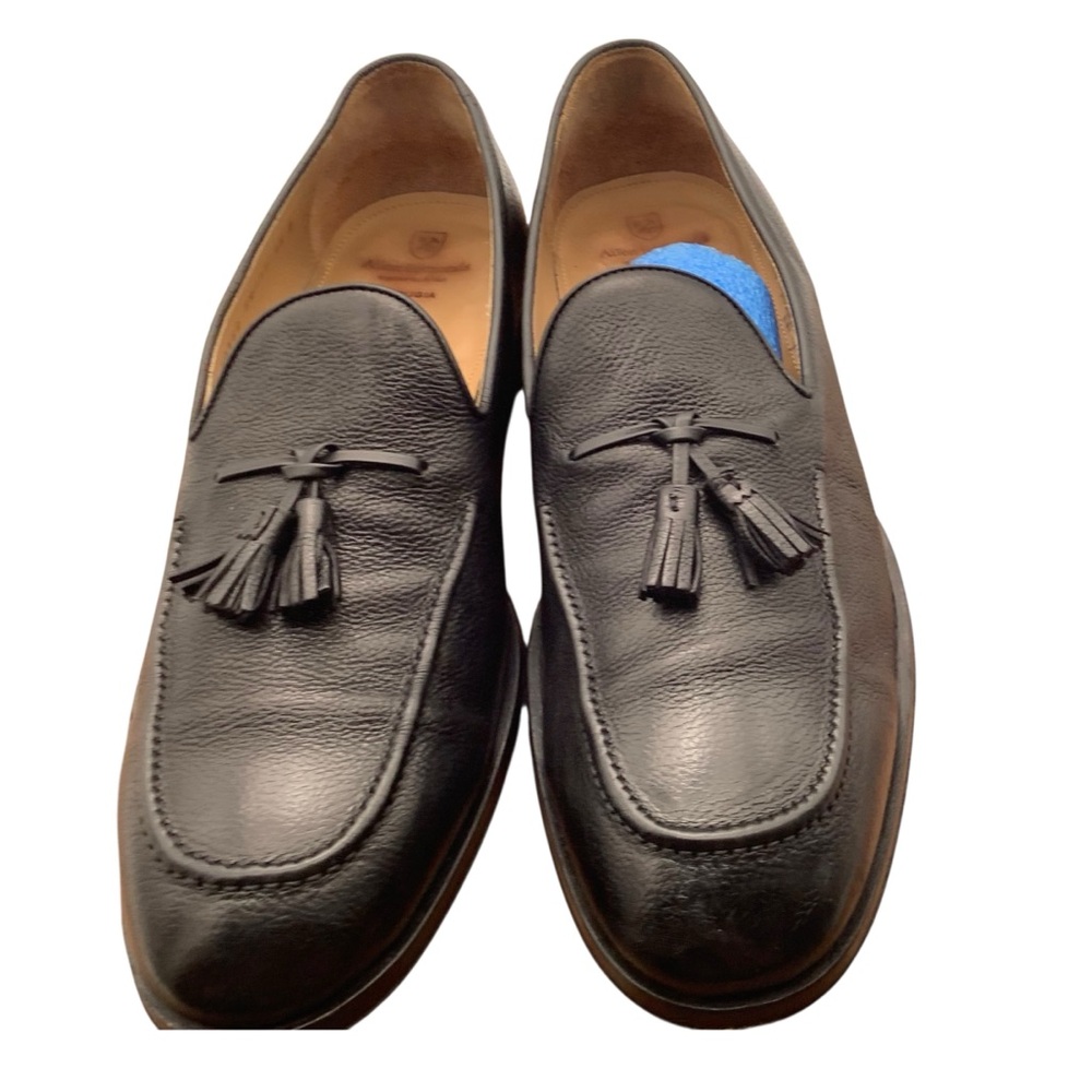 Allen‎ Edmonds Perugia Black Leather Tassel Loafers size 13D